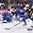 COLOGNE, GERMANY - MAY 13: Germany's Christian Ehrhoff #10 lets the shot go while Italy's Thomas Larkin #27 defends and Andreas Bernard #1 holds his position during preliminary round action at the 2017 IIHF Ice Hockey World Championship. (Photo by Andre Ringuette/HHOF-IIHF Images)

